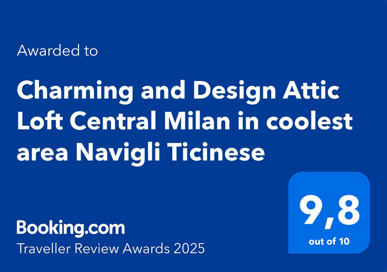 Charming And Design Attic Loft Central Milan In Coolest Area Navigli Ticinese Exteriör bild